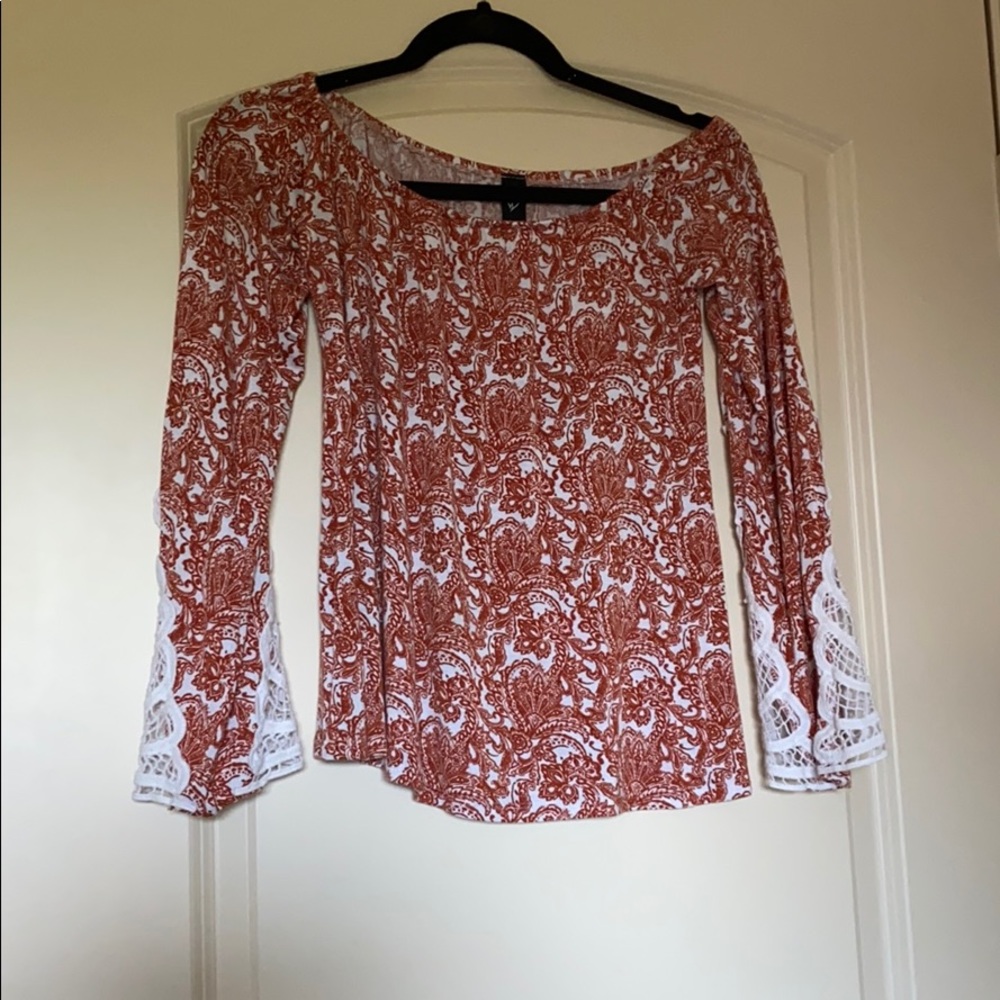 Boho top with bell sleeves!